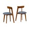 Costway Wood Dining Chairs Set of 2/4 with Rubber Wood Frame Padded Seat & Curved Backrest
